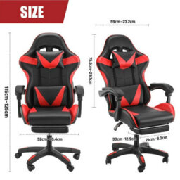 Gaming Leather Computer Chair Office Chair Recliner Leather Desk - thumbnail 2