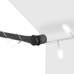 Berkfield Manual Retractable Awning With Led 200 Cm Cream - thumbnail 5