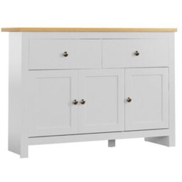 Lassic Vida Designs Arlington White 2 Drawer 3 Door Sideboard Storage Cabinet Cupboard - thumbnail 7