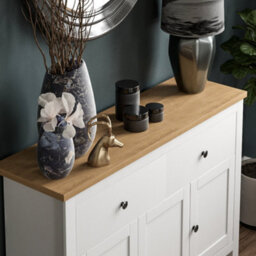 Lassic Vida Designs Arlington White 2 Drawer 3 Door Sideboard Storage Cabinet Cupboard - thumbnail 3