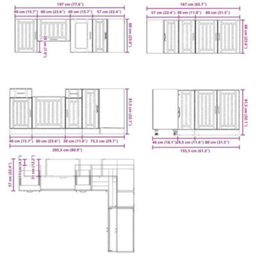 Berkfield 11 Piece Kitchen Cabinet Set Kalmar Artisan Oak Engineered Wood - thumbnail 9
