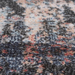 Loomed Blue Grey Multi Colour Abstract Machine Washable Soft Area Rug 80Cm X 300Cm - thumbnail 6