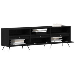 Berkfield Tv Cabinet Black 150X30X44,5 Cm Engineered Wood - thumbnail 3