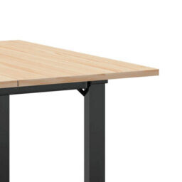 Berkfield Dining Table O-Frame 90X90X75 Cm Solid Wood Pine And Steel - thumbnail 7