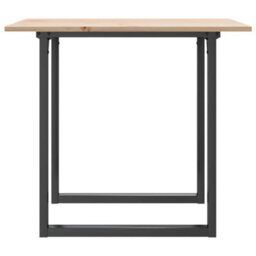 Berkfield Dining Table O-Frame 90X90X75 Cm Solid Wood Pine And Steel - thumbnail 5