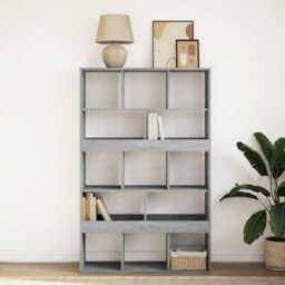 Berkfield Bookcase Concrete Grey 100X33X156.5 Cm Engineered Wood - thumbnail 3