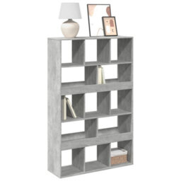 Berkfield Bookcase Concrete Grey 100X33X156.5 Cm Engineered Wood - thumbnail 1