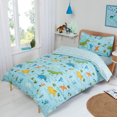 Smart Living Printed Dinosaur Adventure Reversible Duvet Cover With Pillowcases - image 1