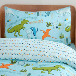 Smart Living Printed Dinosaur Adventure Reversible Duvet Cover With Pillowcases - thumbnail 4