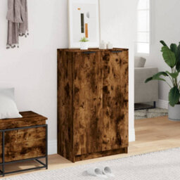Walplus Shoe Cabinet Smoked Oak 59X35X100 Cm Engineered Wood - thumbnail 3