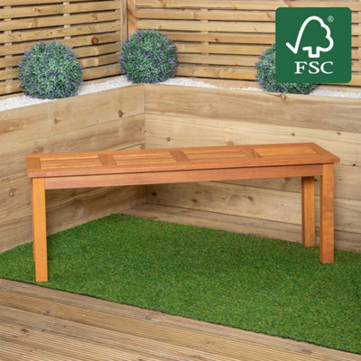 2 Seater Outdoor Wooden Garden Bench Stool - image 1