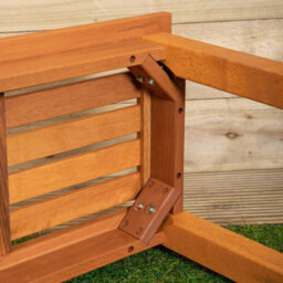 2 Seater Outdoor Wooden Garden Bench Stool - thumbnail 7