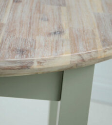 Statement Furniture Florence Round Extendable Kitchen Dining Table In Sage Green - thumbnail 6