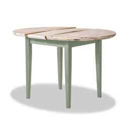 Statement Furniture Florence Round Extendable Kitchen Dining Table In Sage Green - thumbnail 2