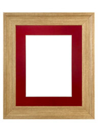 Frames By Post Scandi Oak Frame With Red Mount For Image Size A4 - thumbnail 1
