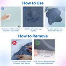 Spa Bath Pillow With Suction Cups, Non-Slip Ergonomic 4D Bathtub Pillow For Head, Shoulder, Neck And Back Support, Fits Any Tubs - thumbnail 5