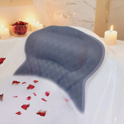 Spa Bath Pillow With Suction Cups, Non-Slip Ergonomic 4D Bathtub Pillow For Head, Shoulder, Neck And Back Support, Fits Any Tubs - thumbnail 1