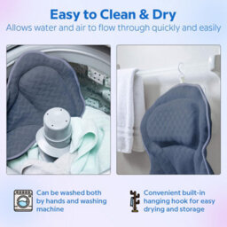Spa Bath Pillow With Suction Cups, Non-Slip Ergonomic 4D Bathtub Pillow For Head, Shoulder, Neck And Back Support, Fits Any Tubs - thumbnail 6