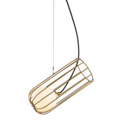 Luminosa Lighting Luminosa Modern Hanging Pendant Golden 1 Light With Gold, White Shade, G9