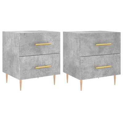 Berkfield Modern Bedside Cabinets 2 Pcs Concrete Grey 40X35X47.5 Cm Engineered Wood - image 1