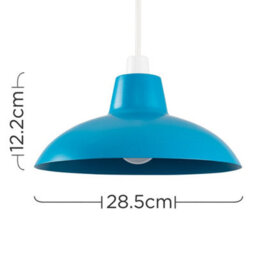 Valuelights Civic Pair Of Blue Metal Easy Fit Living Room Bedroom Ceiling Light Shades (D)28.8Cm - thumbnail 7