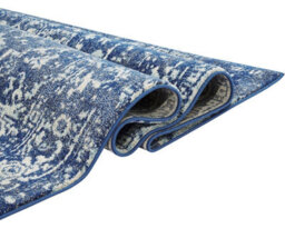 Navy Traditional Easy To Clean Floral Rug For Dining Room-200Cm X 290Cm - thumbnail 5