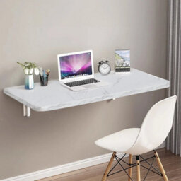 Xl 60Cm Folding Drop-Leaf Wall Mounted Table Kitchen Dining Table Computer Desk - thumbnail 6