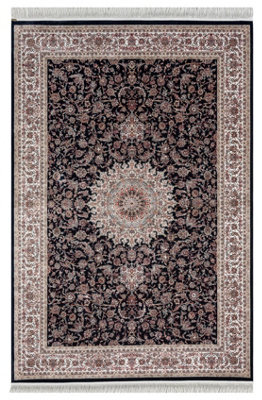 MiHOMEUK Minyatur Premium Quality V0219A Navy Abstract Modern Turkish Area Rug - 80 X 150 Cm - image 1
