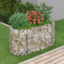 Berkfield Gabion Raised Bed Galvanised Iron 120X50X50 Cm - thumbnail 1