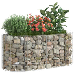 Berkfield Gabion Raised Bed Galvanised Iron 120X50X50 Cm - thumbnail 3
