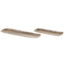Beliani Set Of 2 Trinket Dishes Brantas Metal Gold