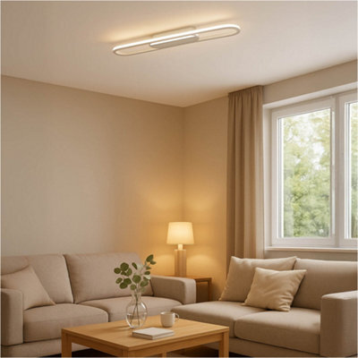 Loops Sleek Modern Chrome Ceiling Light Fixture - Led Indoor Lighting For Contemporary Homes - image 1