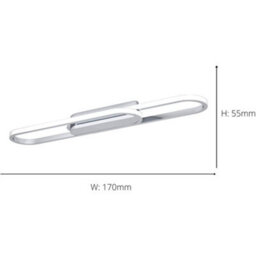 Loops Sleek Modern Chrome Ceiling Light Fixture - Led Indoor Lighting For Contemporary Homes - thumbnail 4