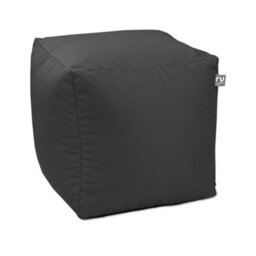 rucomfy Beanbags Rucomfy Indoor Or Outdoor Water Resistant Grey Cube Beanbag Footstool - thumbnail 3