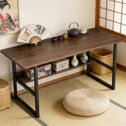 Space Saving Computer Desk Workstation With Attached Bookshelf For Home Office Study Daily Writing And Pc Working