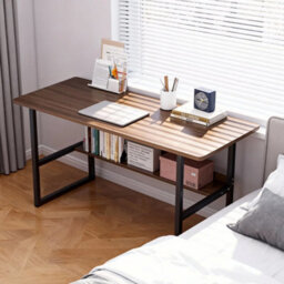 Space Saving Computer Desk Workstation With Attached Bookshelf For Home Office Study Daily Writing And Pc Working - thumbnail 6
