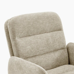 Furniturebox Uk Diora Cream Jumbo Corduroy Swivel Office Chair - thumbnail 6