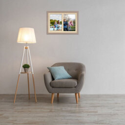 AK Frames 20X14 Rose Gold Modern Multi Photo Frame With Ivory Mount - Holds 2 Apertures (2X) A4 Photos - thumbnail 3