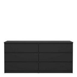 Wyld Haus Budapest Matt Black 6-Drawer Wide Chest Of Drawers - thumbnail 2