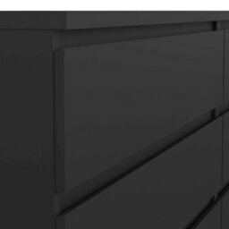 Wyld Haus Budapest Matt Black 6-Drawer Wide Chest Of Drawers - thumbnail 6