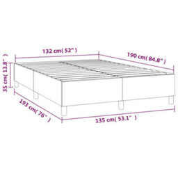 Berkfield Box Spring Bed Frame White 135X190 Cm 4Ft6 Double Faux Leather - thumbnail 9