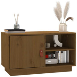 Berkfield Tv Cabinet Honey Brown 70X34X40 Cm Solid Wood Pine - thumbnail 4