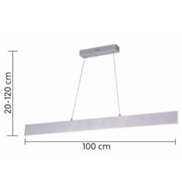 Harper Living 20W Led Up And Down Pendant Light, Brushed Aluminium Finish Warm White (Non-Dimmable) - thumbnail 5