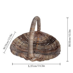 Dibor Traditional Natural Medium Log Carrier With Handle H32 X L37 X W33Cm - thumbnail 2