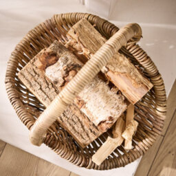 Dibor Traditional Natural Medium Log Carrier With Handle H32 X L37 X W33Cm - thumbnail 3