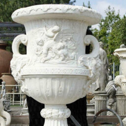 Giant Greek Design Stone Cast Vase Urn Planter With Handles - thumbnail 3