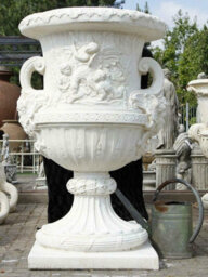 Giant Greek Design Stone Cast Vase Urn Planter With Handles - thumbnail 5