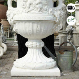 Giant Greek Design Stone Cast Vase Urn Planter With Handles - thumbnail 4