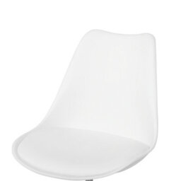 Beliani Desk Chair Dakota Faux Leather White - thumbnail 7