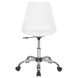 Beliani Desk Chair Dakota Faux Leather White - thumbnail 4
